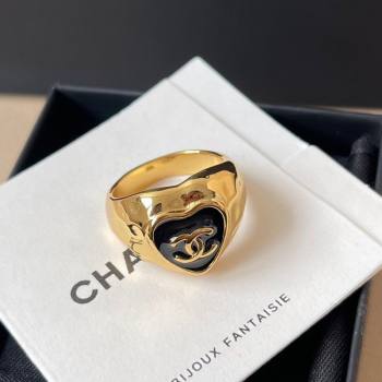 Chanel Finger Ring Black/Gold 2025 0725 (YF-250725129)