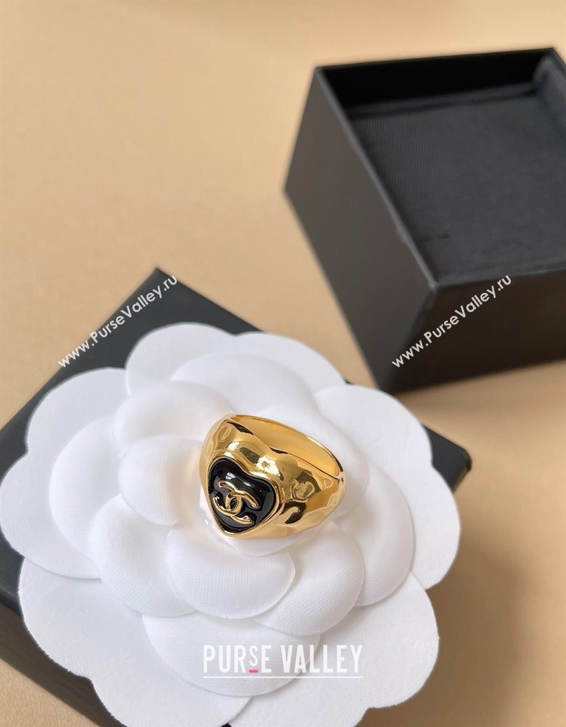 Chanel Finger Ring Black/Gold 2025 0725 (YF-250725129)