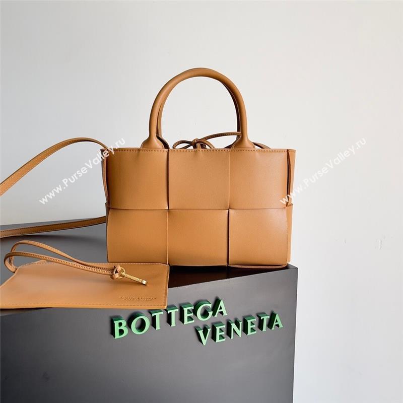 Bottega Veneta Mini Arco Tote Bag in Lambskin 709337 Brown 2023 (MS-23101707)