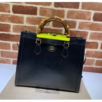 Gucci Diana Medium Tote Bag in Black Leather 655658 2021 (DLH-210910051)