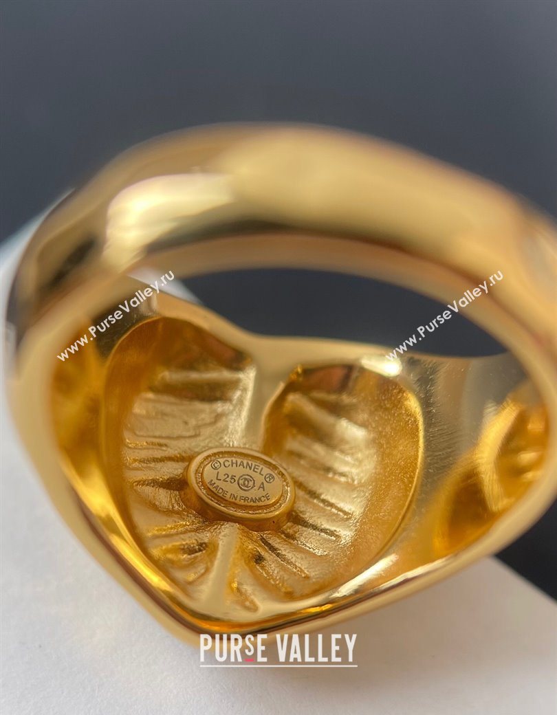 Chanel Finger Ring Black/Gold 2025 0725 (YF-250725129)