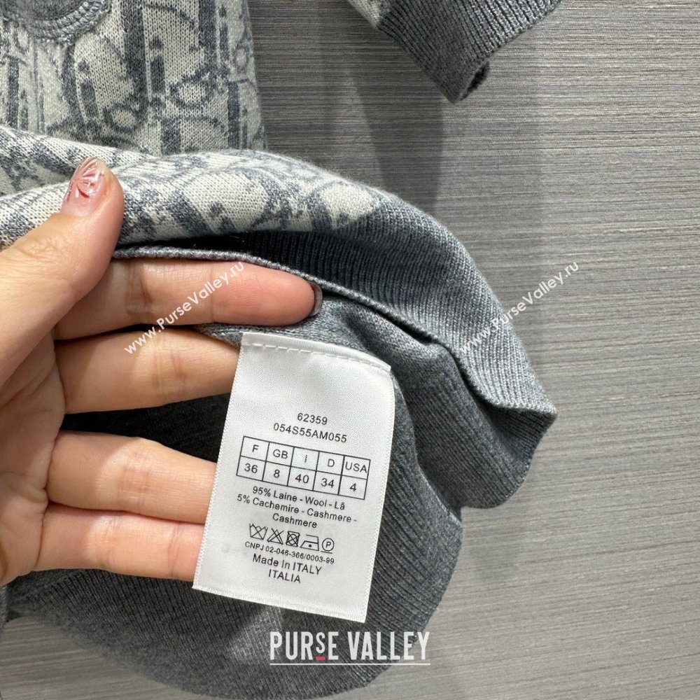 Dior Wool Short-sleeved Sweater D022618 Grey 2024 (Q-24022618)