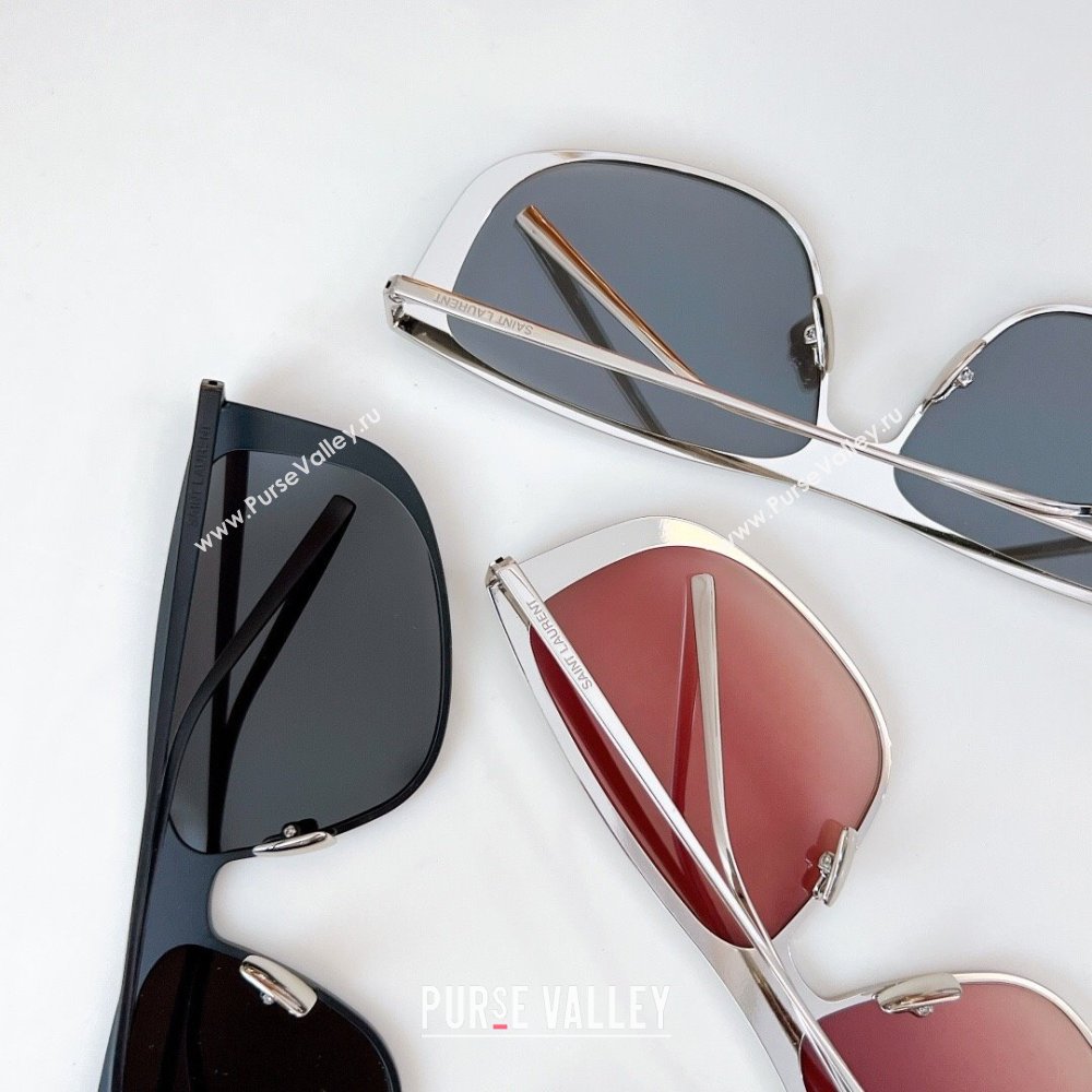 Saint Laurent Sunglasses SL609 Silver/Grey 2024 (A-24062018)