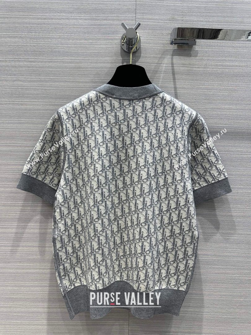 Dior Wool Short-sleeved Sweater D022618 Grey 2024 (Q-24022618)