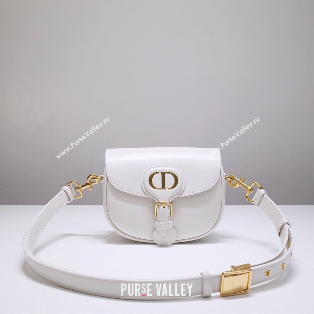 Dior Small Dior Bobby Bag in Box Calfskin White 2024 (DMZ-24073115)