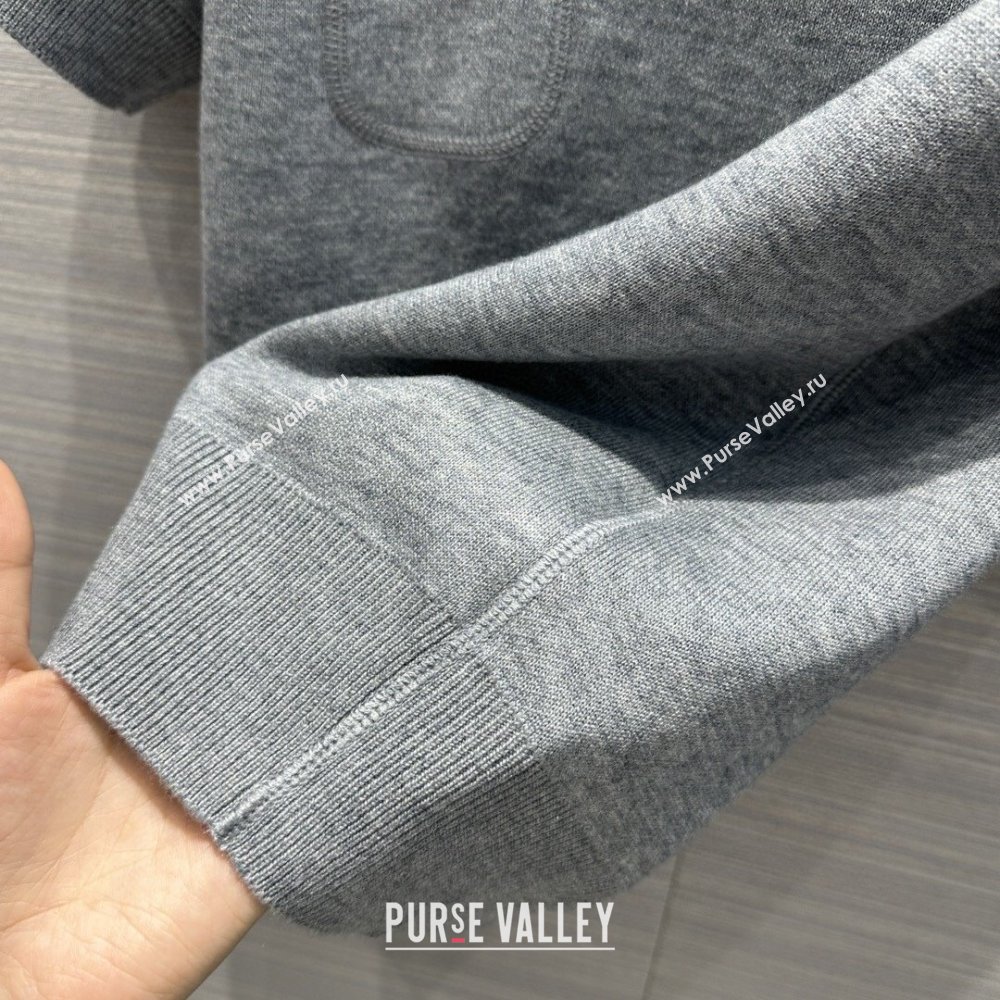 Dior Wool Short-sleeved Sweater D022618 Grey 2024 (Q-24022618)