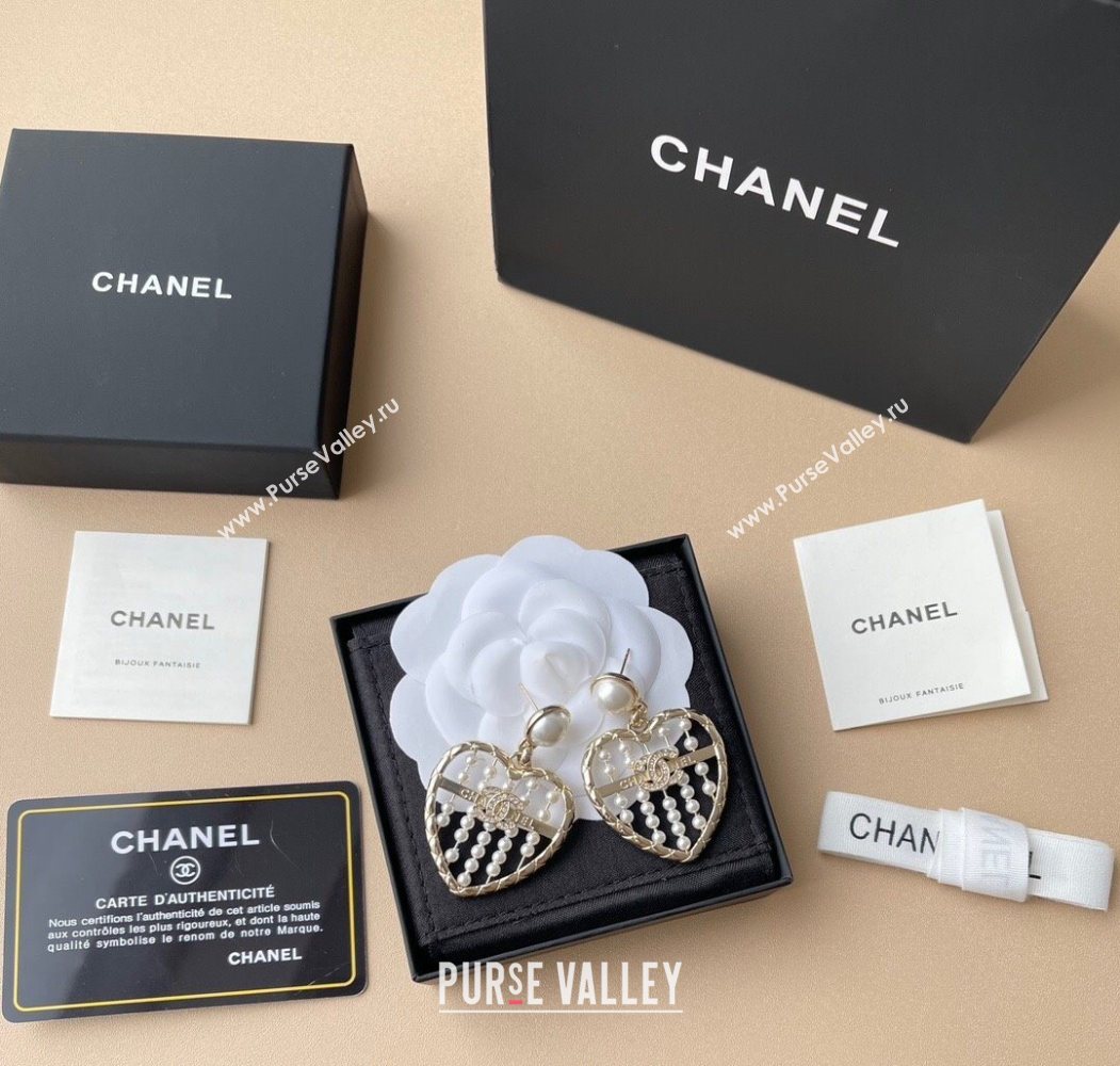 Chanel Abacus Heart Pendant Earrings 2025 (YF-250725135)