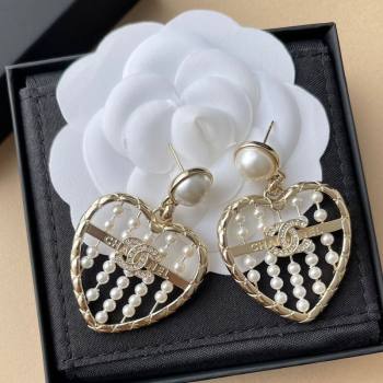 Chanel Abacus Heart Pendant Earrings 2025 (YF-250725135)