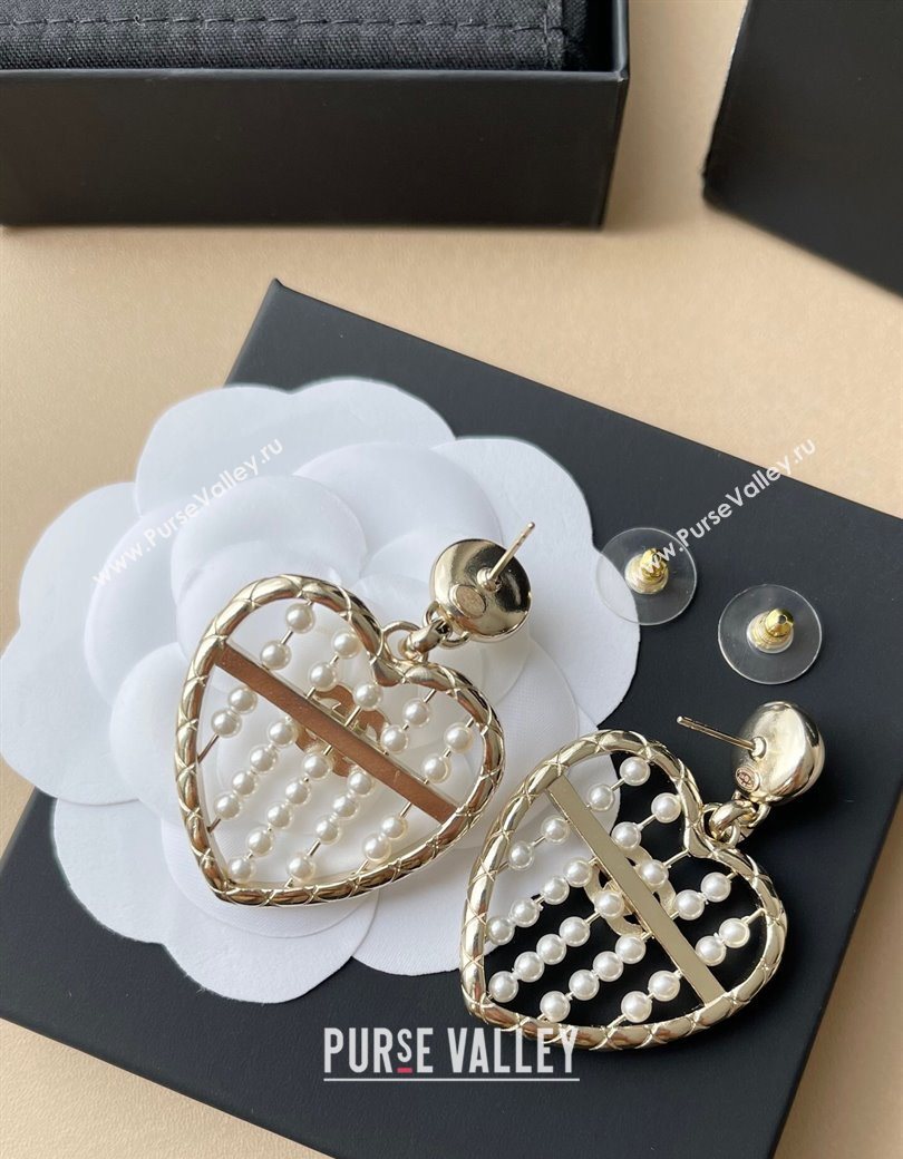 Chanel Abacus Heart Pendant Earrings 2025 (YF-250725135)