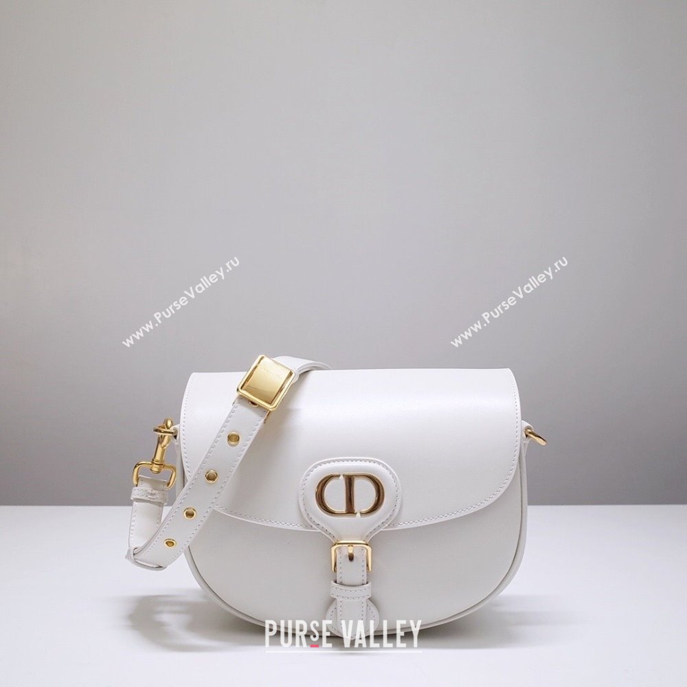 Dior Medium Dior Bobby Bag in Box Calfskin White 2024 (DMZ-24073116)