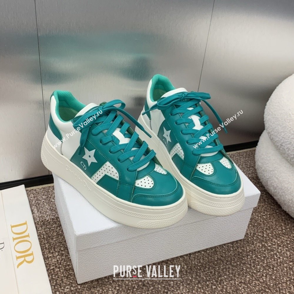 Dior Star Platform Sneaker in Calfskin White/Green 2024 (JC-24092917)