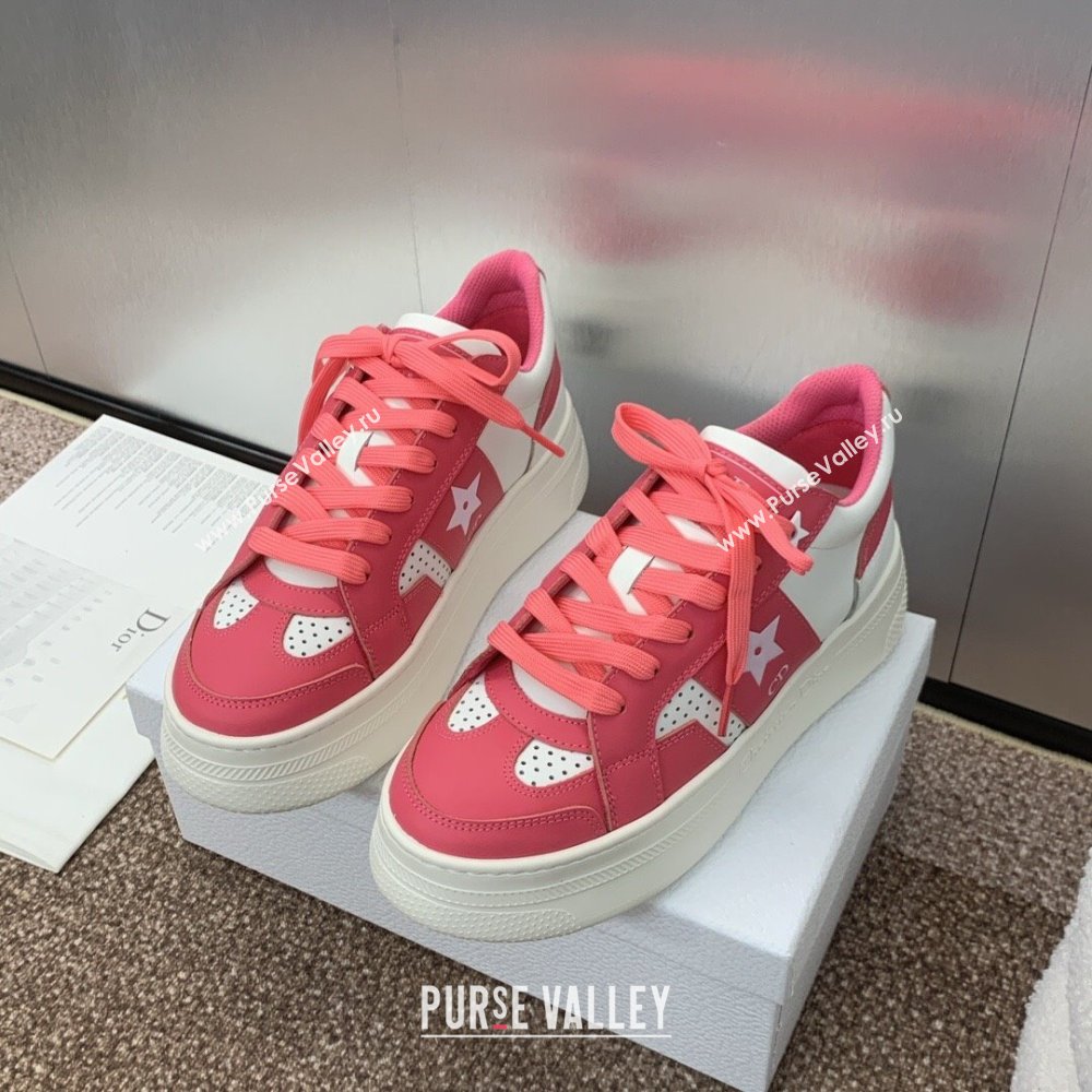 Dior Star Platform Sneaker in Calfskin White/Pink 2024 (JC-24092919)