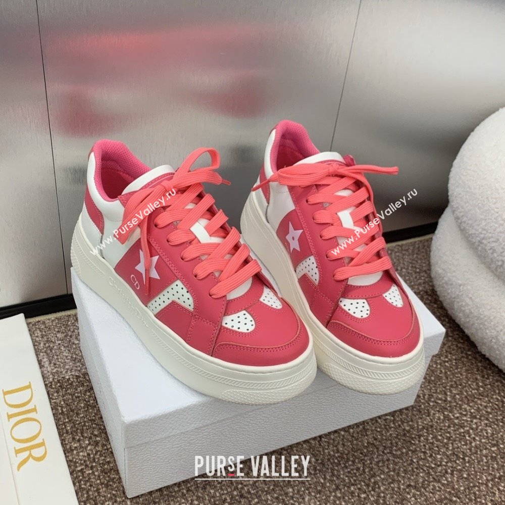 Dior Star Platform Sneaker in Calfskin White/Pink 2024 (JC-24092919)