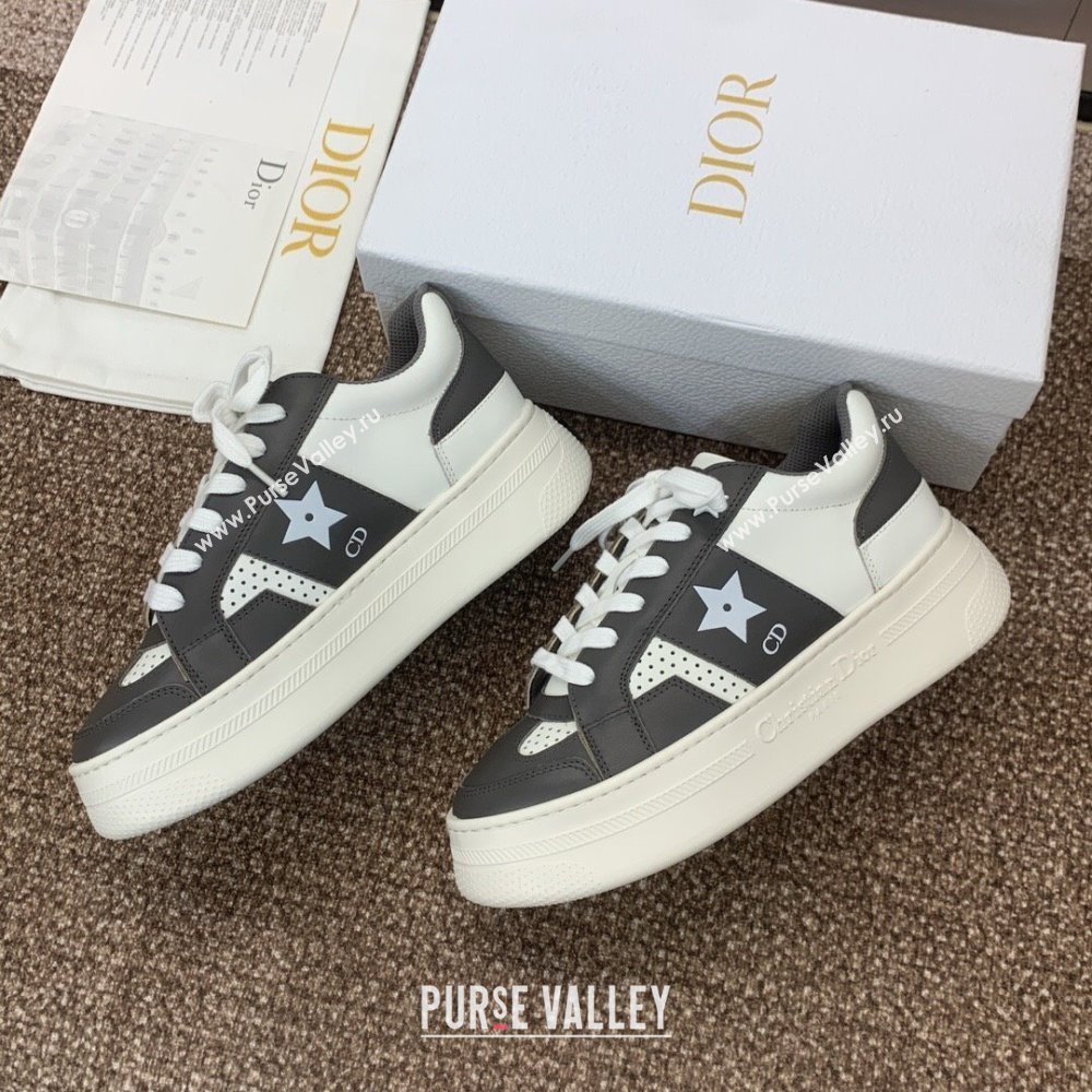 Dior Star Platform Sneaker in Calfskin White/Grey 2024 (JC-24092918)