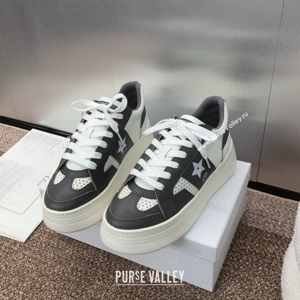 Dior Star Platform Sneaker in Calfskin White/Grey 2024 (JC-24092918)