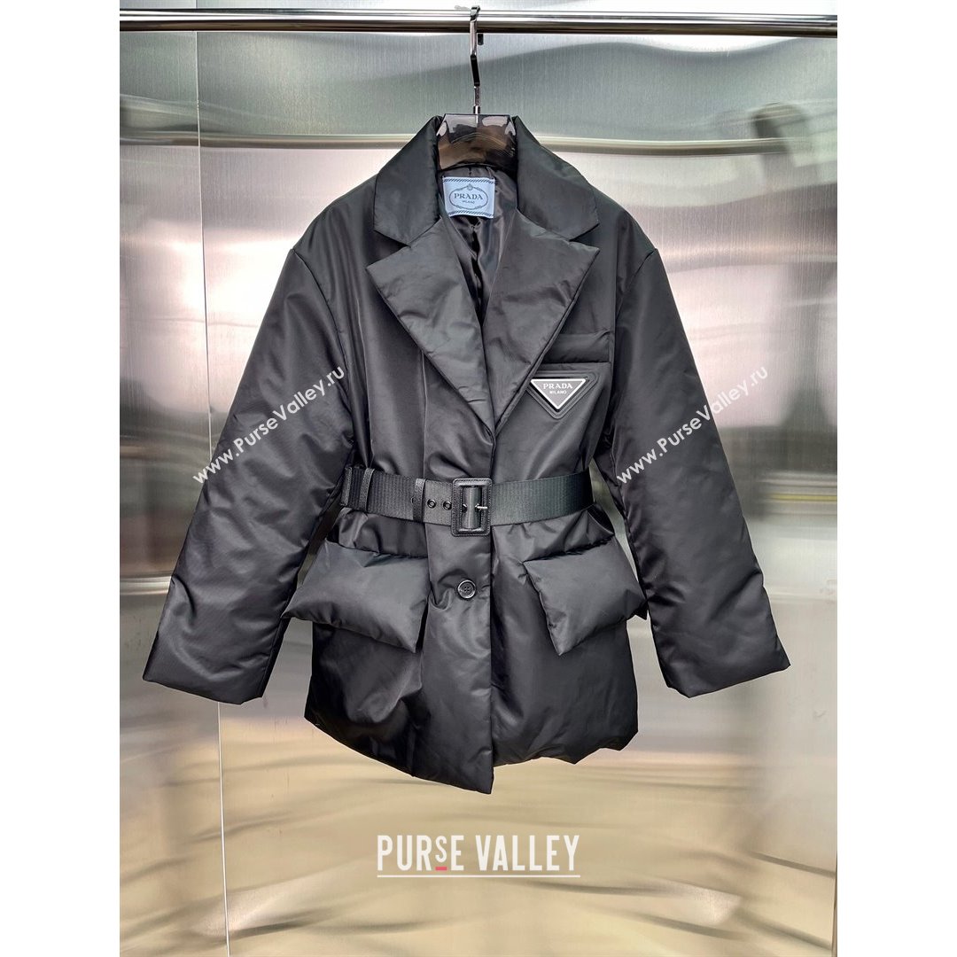 Prada Re-Nylon Down Jacket PJ141 Black 2021 (Q-210914057)