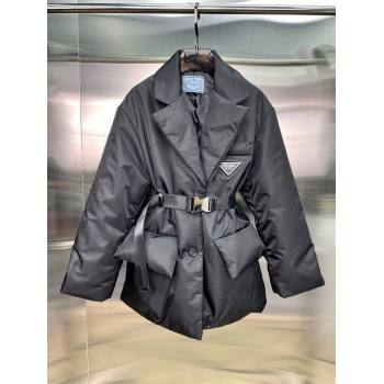 Prada Re-Nylon Down Jacket PJ141 Black 2021 (Q-210914057)