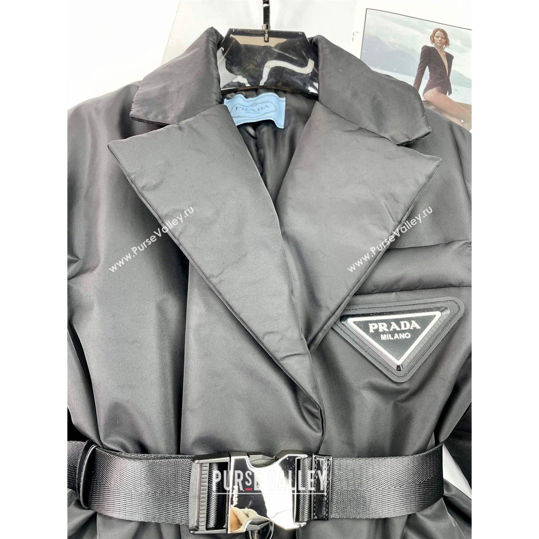 Prada Re-Nylon Down Jacket PJ141 Black 2021 (Q-210914057)