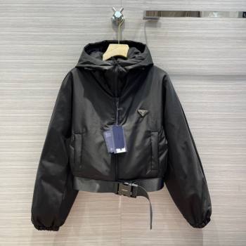 Prada Re-Nylon Down Jacket PJ142 Black 2021 (Q-210914058)