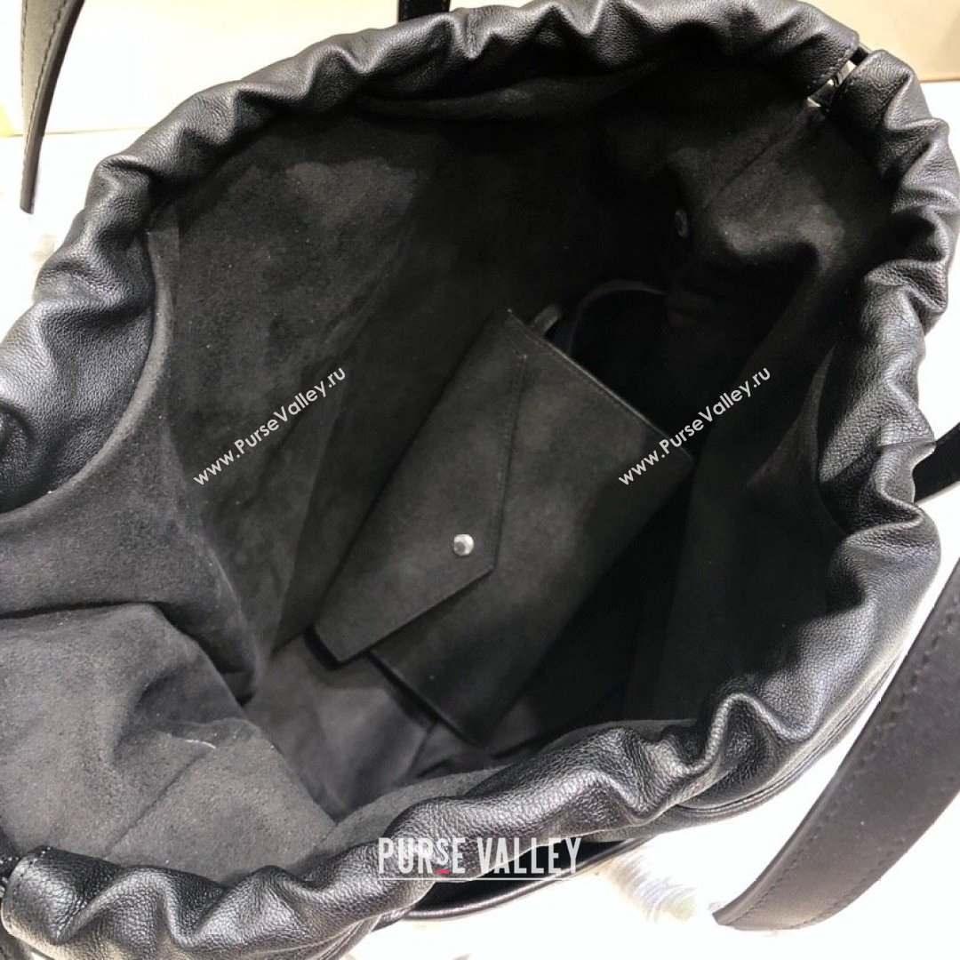 Saint Laurent Teddy Linen Cotton Bucket Bag White 2021 8805 (YIDA-21091020)