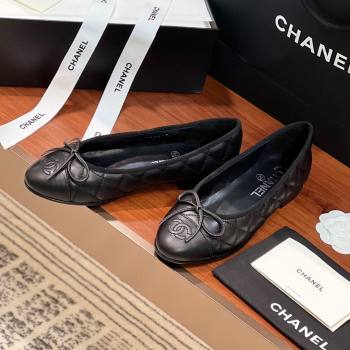 Chanel Quilted Lambskin Classic Ballerinas Black 2024 (KL-24120305)