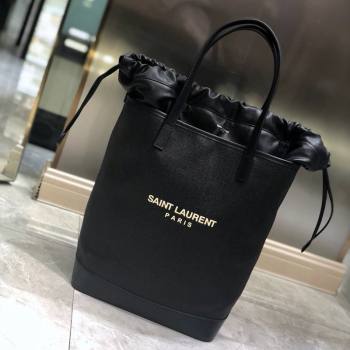 Saint Laurent Teddy Linen Cotton Bucket Bag Black 2021 8805 (YIDA-21091021)