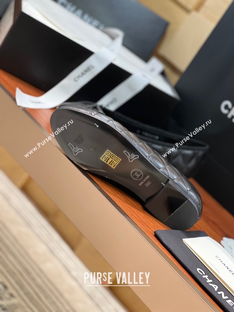 Chanel Quilted Lambskin Classic Ballerinas Black 2024 (KL-24120305)