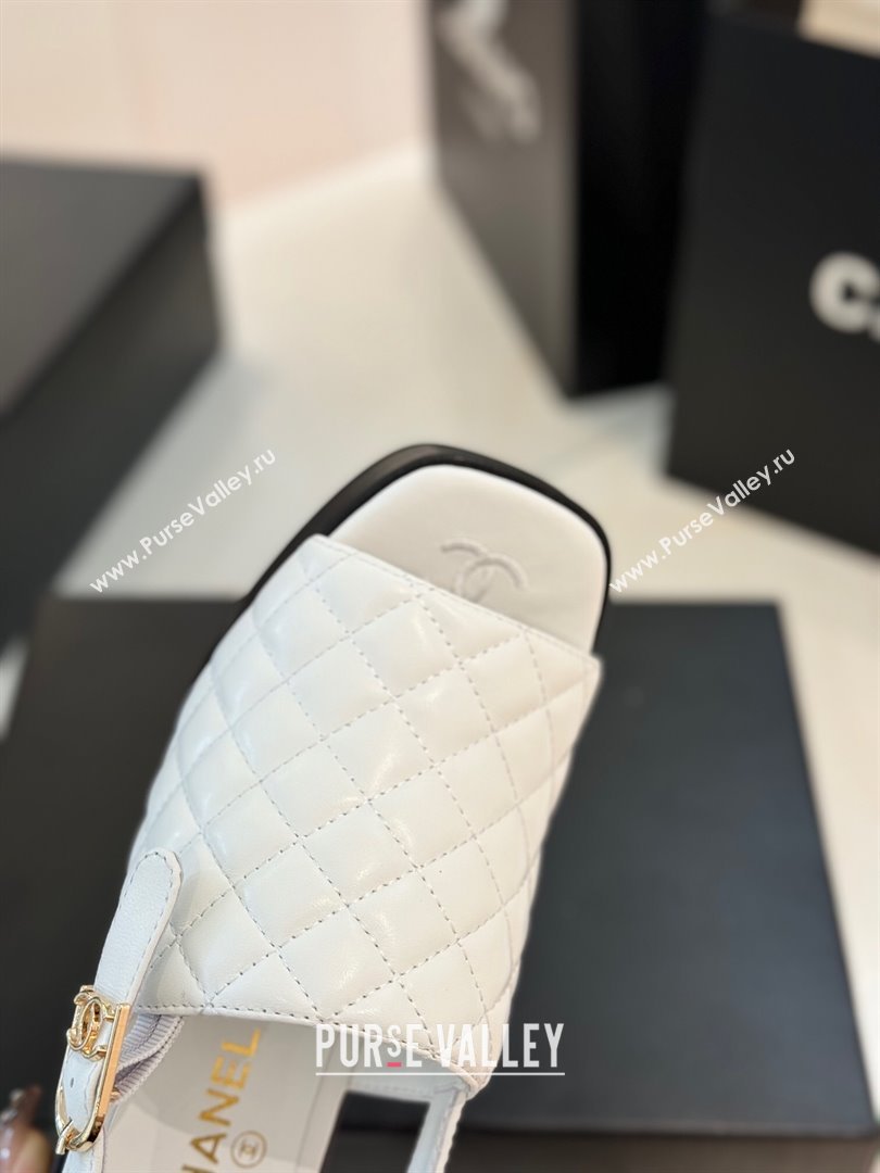 Chanel Lambskin Platform Sandals G45567 White 2024 (MD-24042216)