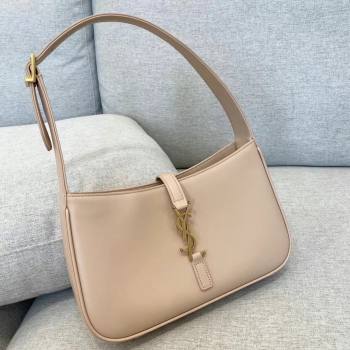 Saint Laurent LE 5 À 7 Hobo Bag in Smooth Calfskin 657228 Light Pink 2021 (JD-21091022)