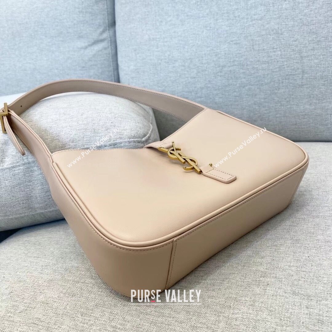 Saint Laurent LE 5 À 7 Hobo Bag in Smooth Calfskin 657228 Light Pink 2021 (JD-21091022)