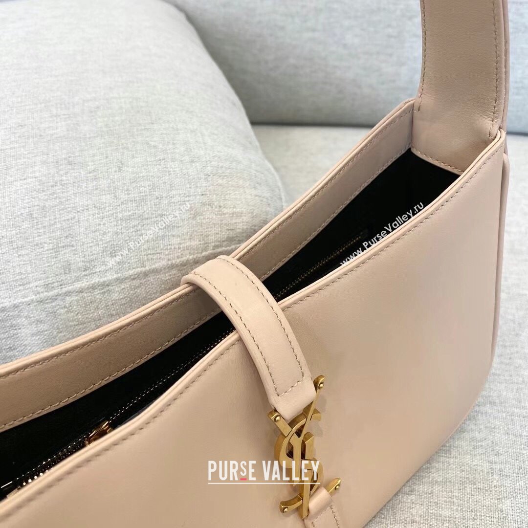 Saint Laurent LE 5 À 7 Hobo Bag in Smooth Calfskin 657228 Light Pink 2021 (JD-21091022)