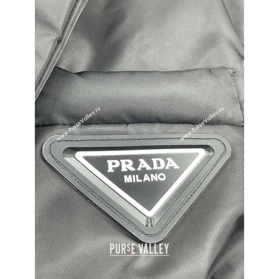 Prada Re-Nylon Long Down Jacket PJ145 Black 2021 (Q-210914061)