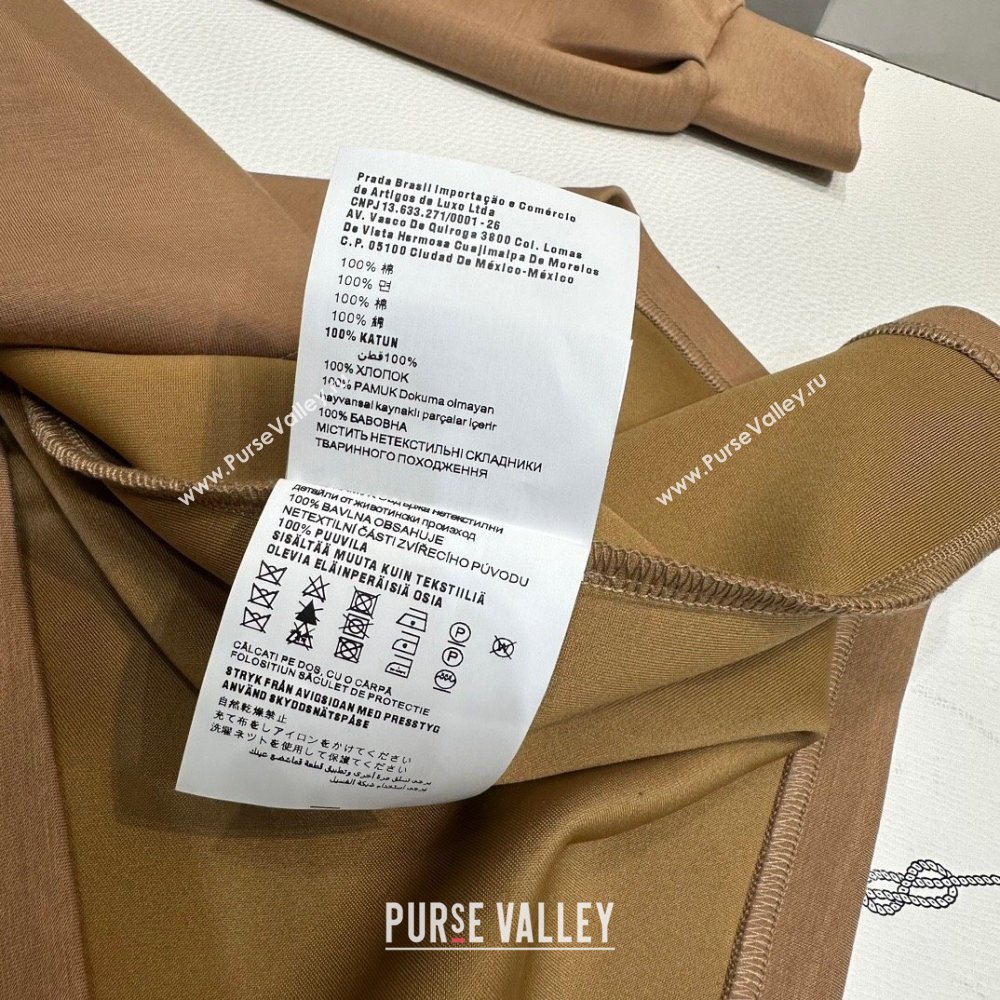 Prada Cotton Dress P022626 Brown 2024 (Q-24022626)