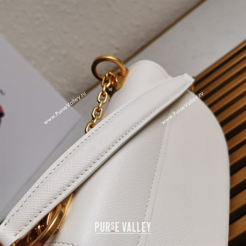 Prada Saffiano Leather Shoulder Bag 1BD275 White 2020 (YZ-21031917)