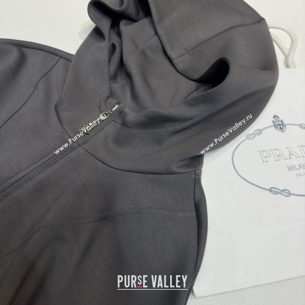 Prada Cotton Dress P022627 Grey 2024 (Q-24022627 )