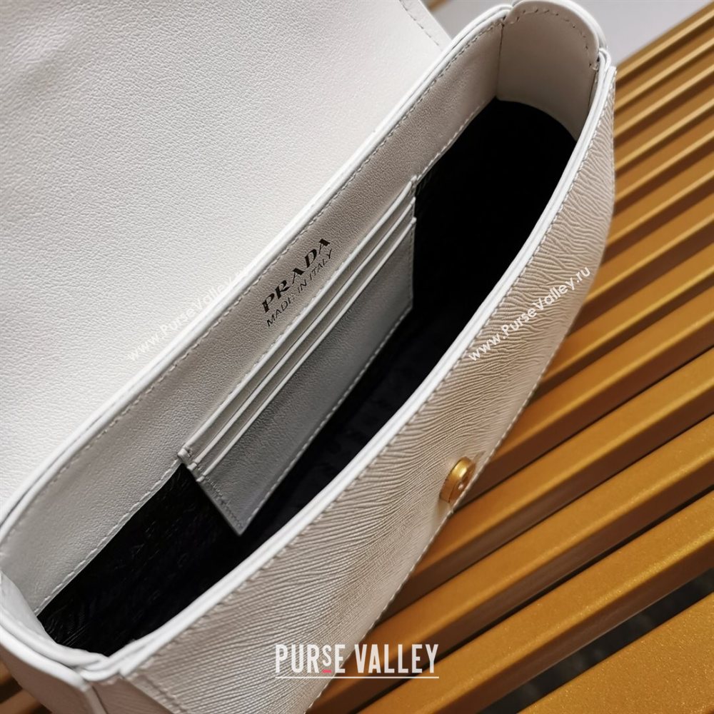 Prada Saffiano Leather Shoulder Bag 1BD275 White 2020 (YZ-21031917)