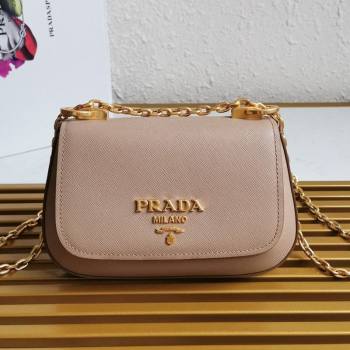 Prada Saffiano Leather Shoulder Bag 1BD275 Nude 2020 (YZ-21031916)