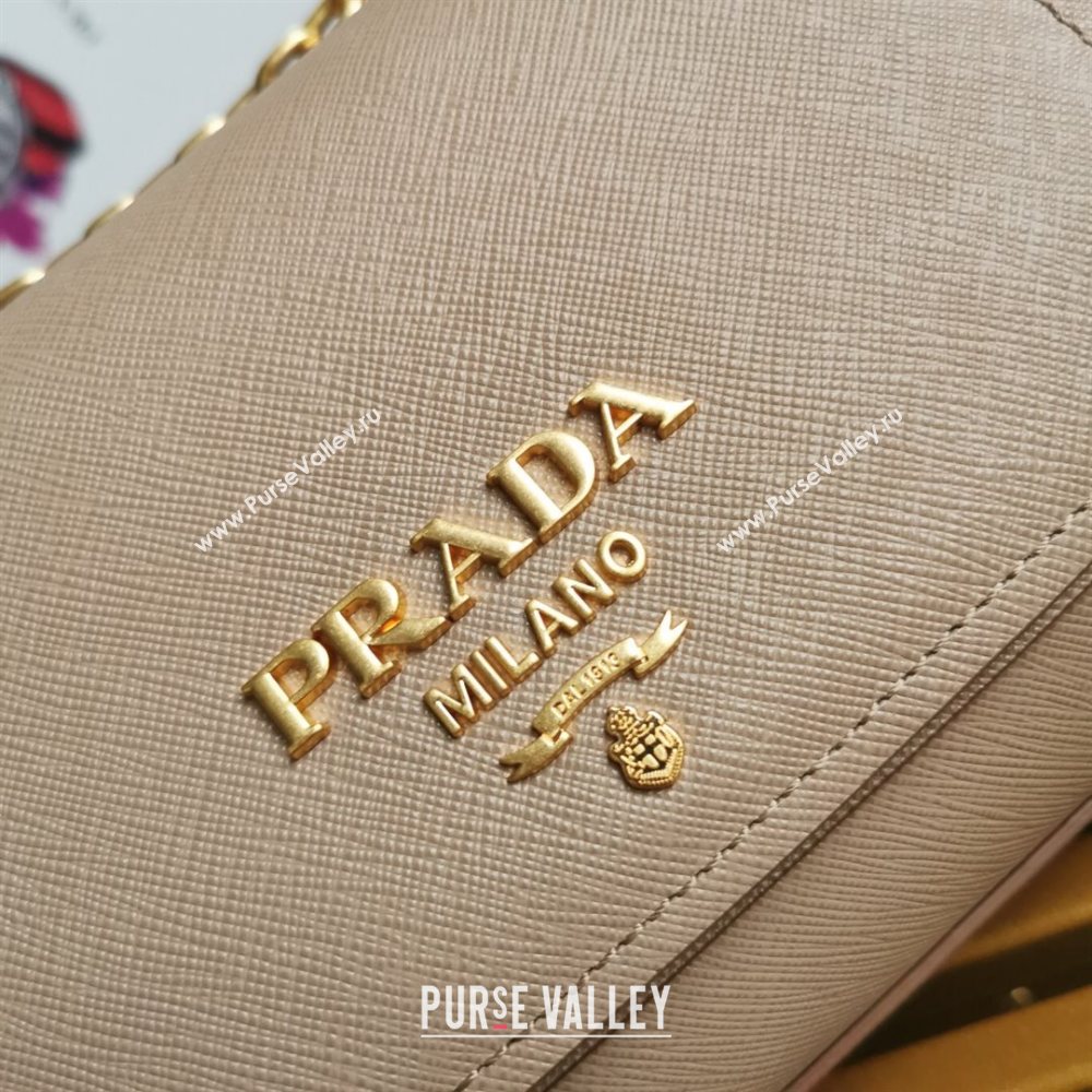 Prada Saffiano Leather Shoulder Bag 1BD275 Nude 2020 (YZ-21031916)