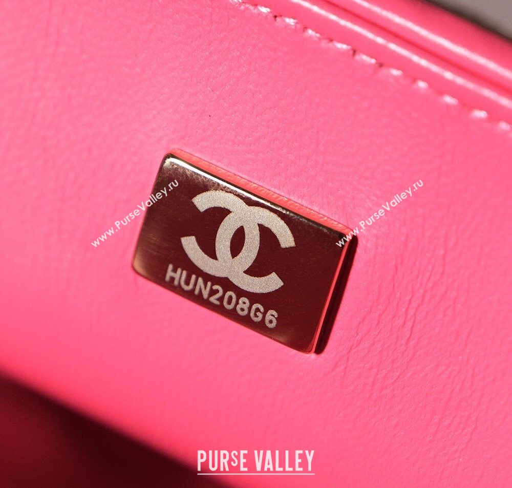 Chanel Raffia Straw and Calfskin Large Flap Bag AS5929 Beige/Pink 2025 (yezi-251011018)