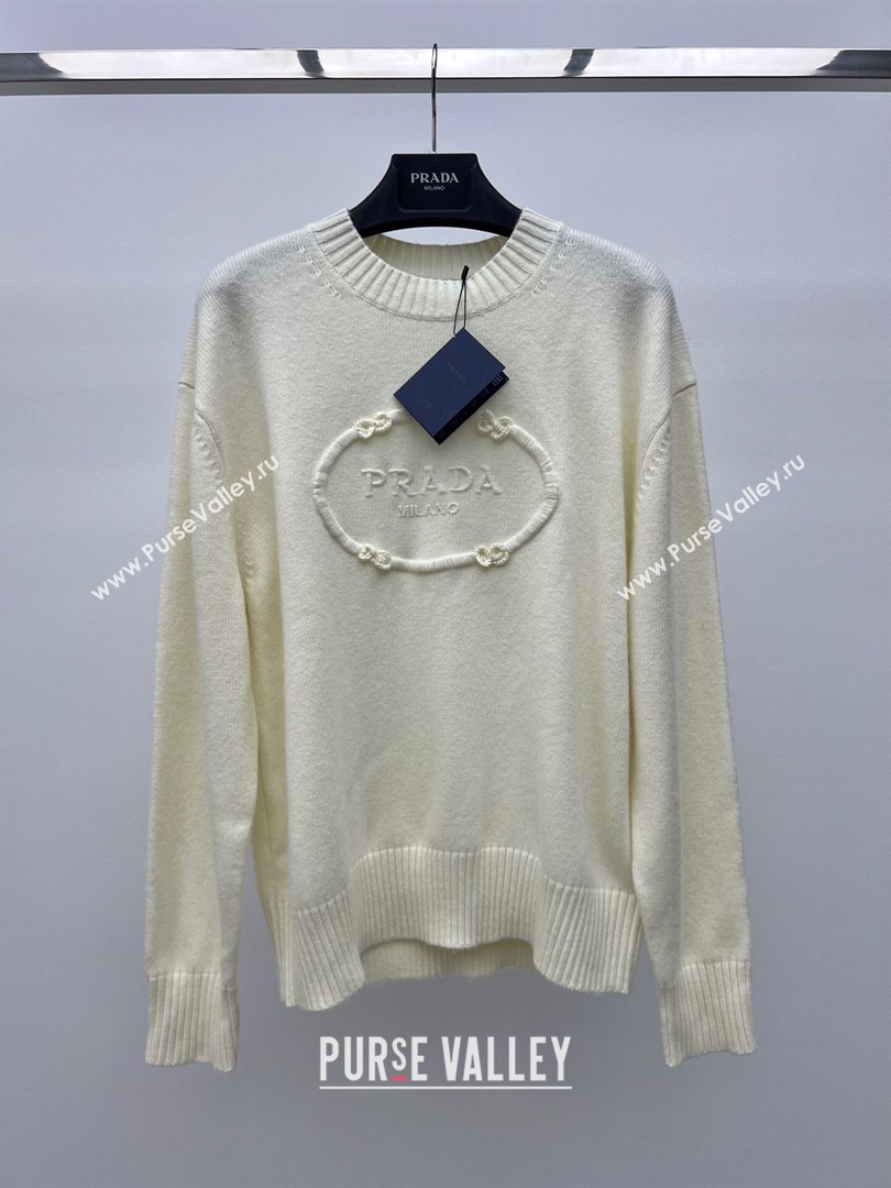 Prada Wool and Cashmere Sweater P022631 Beige 2024 (Q-24022631 )