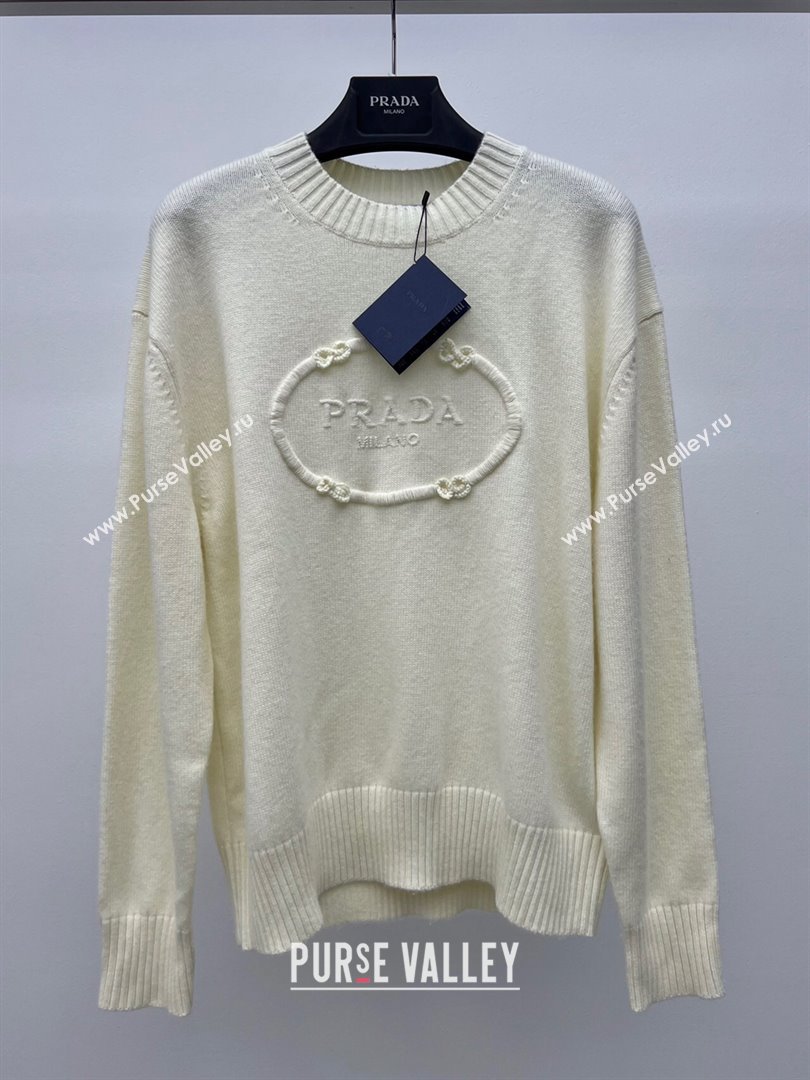 Prada Wool and Cashmere Sweater P022631 Beige 2024 (Q-24022631 )