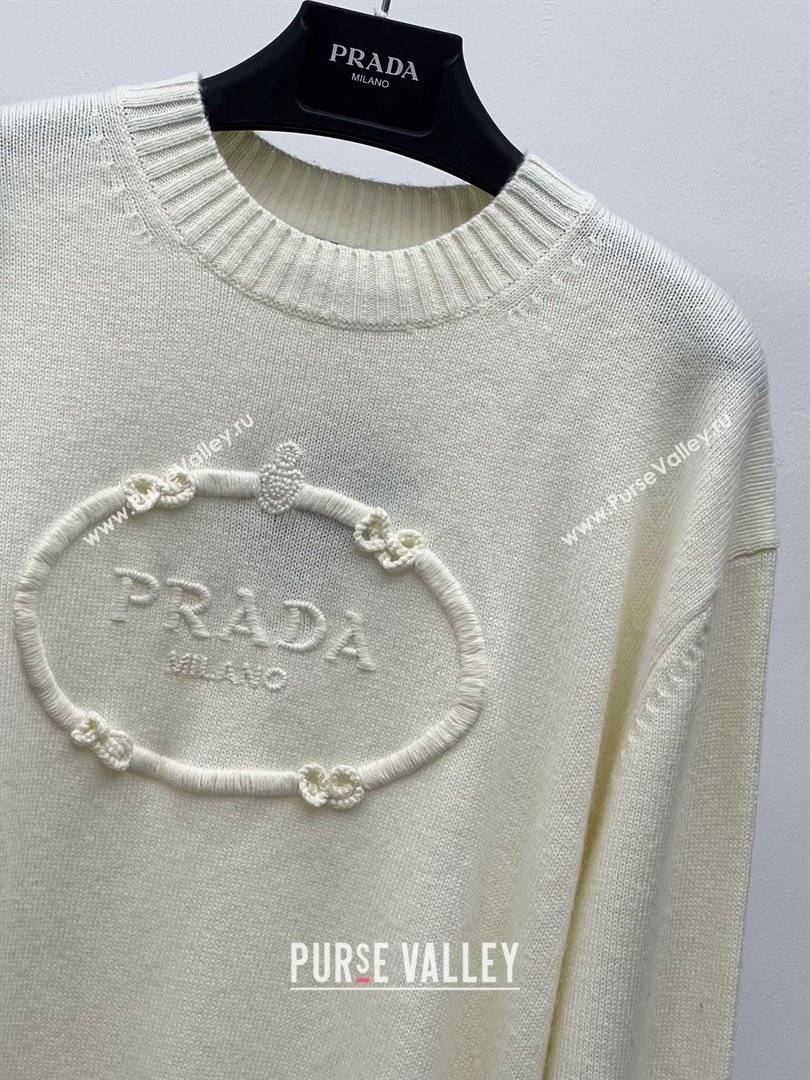Prada Wool and Cashmere Sweater P022631 Beige 2024 (Q-24022631 )