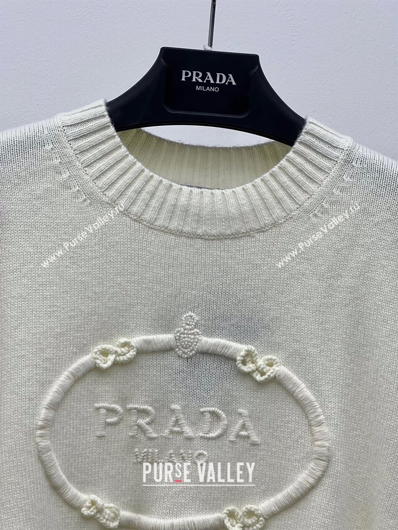 Prada Wool and Cashmere Sweater P022631 Beige 2024 (Q-24022631 )
