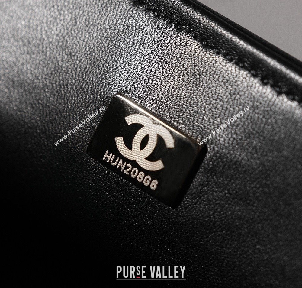 Chanel Raffia Straw and Calfskin Large Flap Bag AS5929 White/Black 2025 (yezi-251011019)