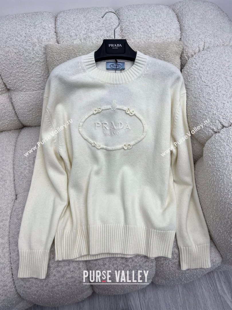 Prada Wool and Cashmere Sweater P022631 Beige 2024 (Q-24022631 )