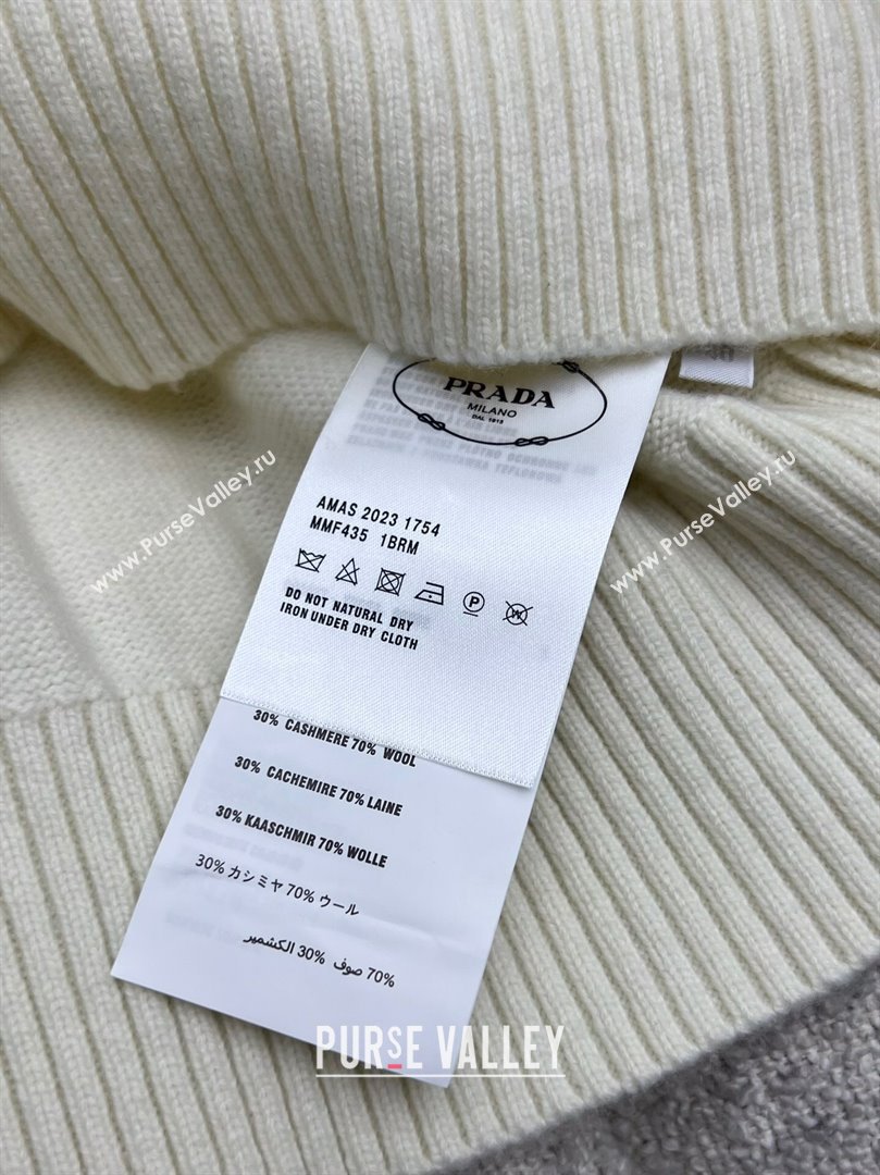 Prada Wool and Cashmere Sweater P022631 Beige 2024 (Q-24022631 )