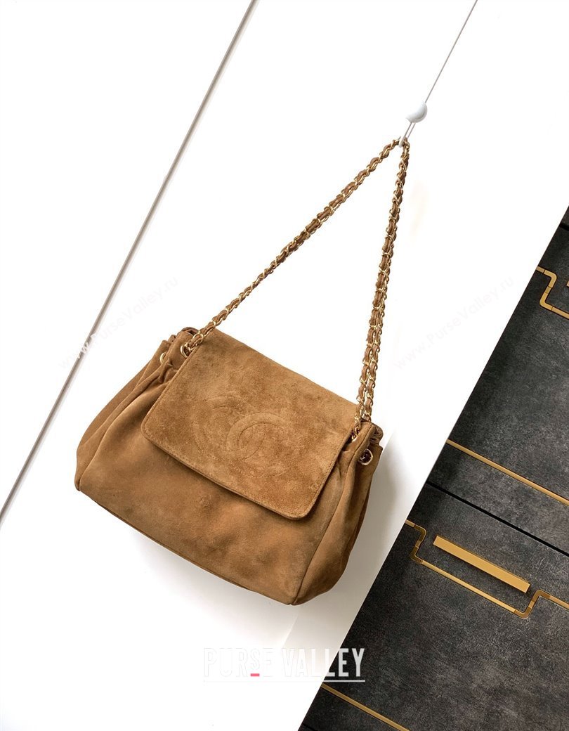 Chanel Brown Suede Flap Bag 2025 CH081302 (yezi-250813031)