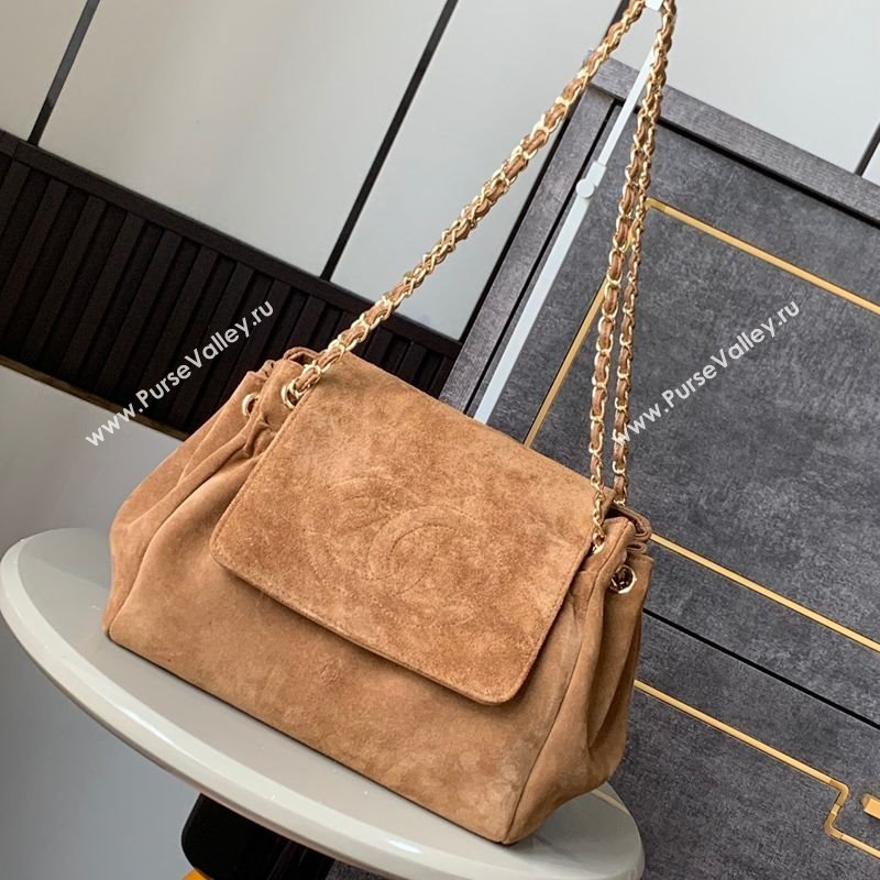 Chanel Brown Suede Flap Bag 2025 CH081302 (yezi-250813031)