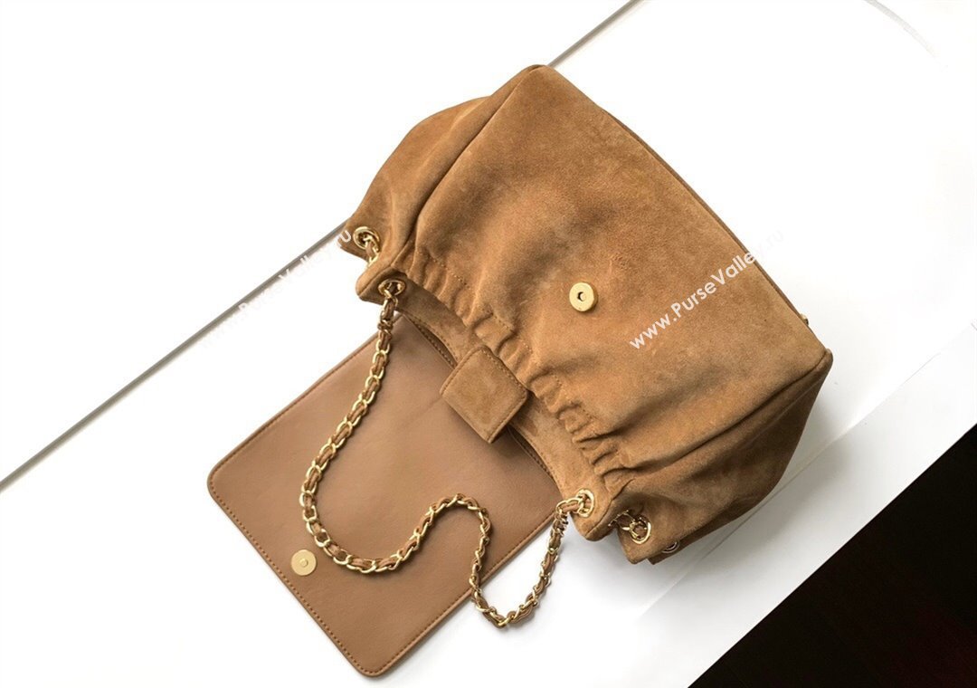 Chanel Brown Suede Flap Bag 2025 CH081302 (yezi-250813031)