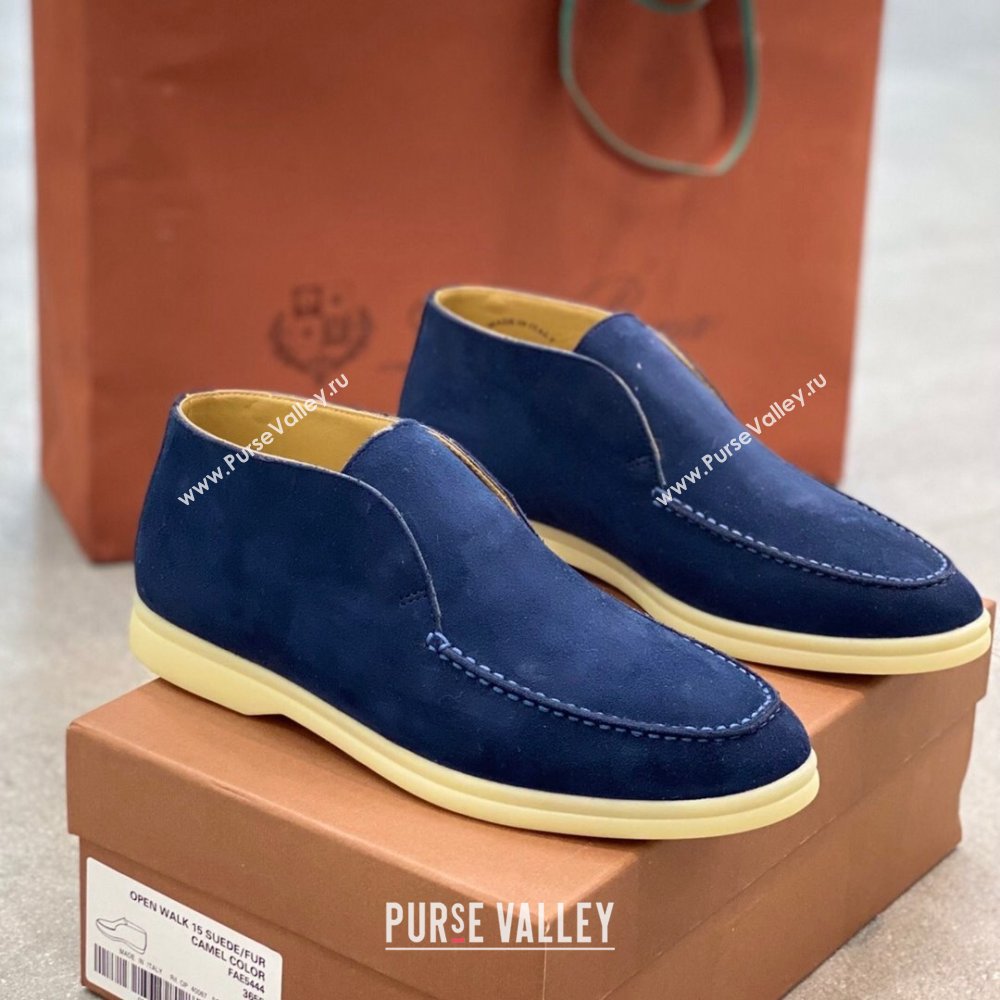 LP Open Walk Boots in Deep Blue Suede for Women and Men 2022 (KL-23110502)